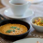 chickpea omelette and salsa