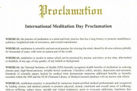International Meditation Day Proclamation