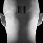 Barcode on shaven neck