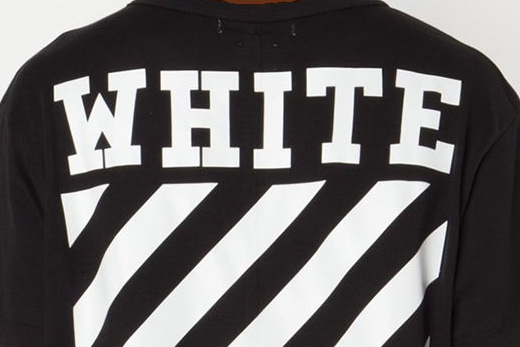 t-shirt saying WHITE