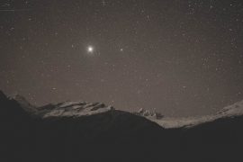 Star above mountains