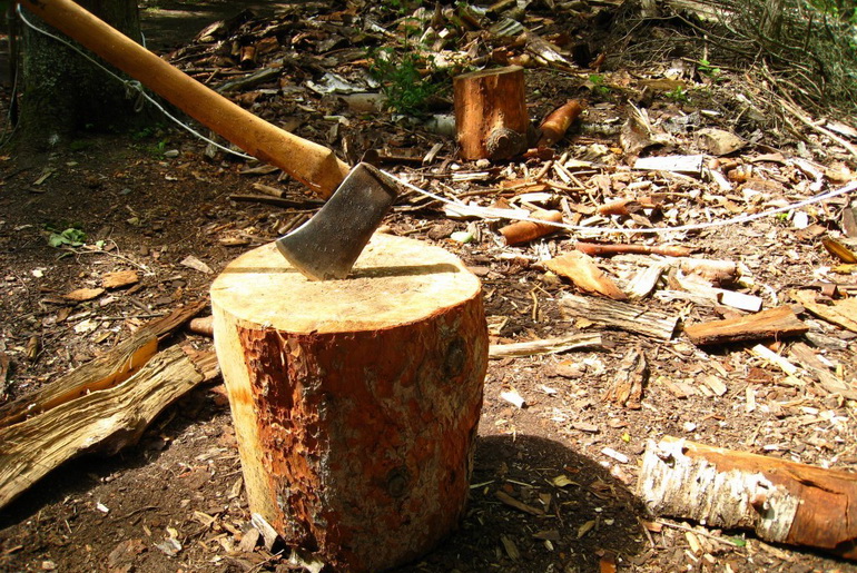 Chopping wood