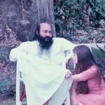 Osho and Nirvano in garden