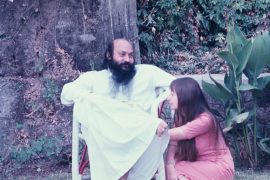 Osho and Nirvano in garden