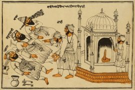 Guru Nanak with Maruana and Bala at Mecca