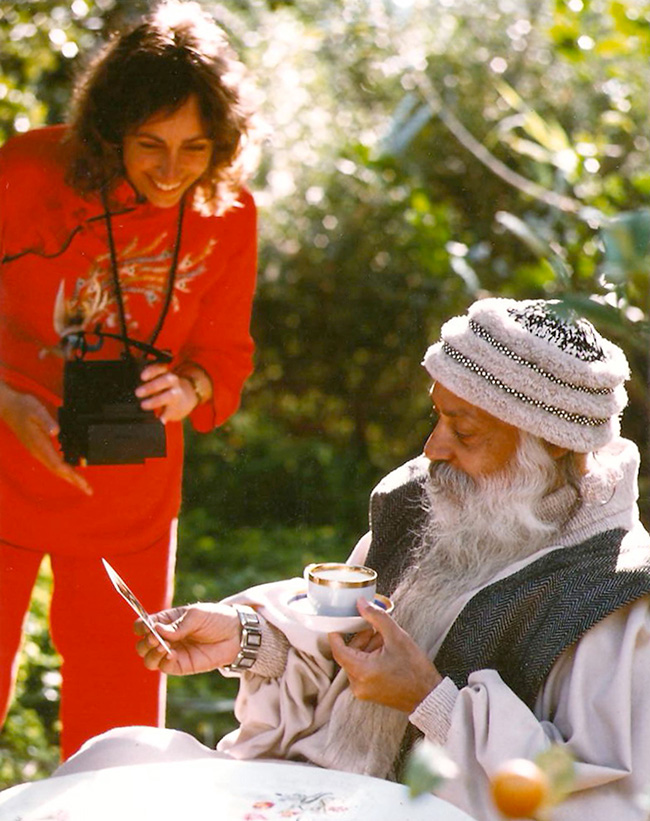 Anando with Osho in Greece