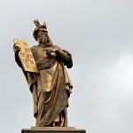 Statue with commandments