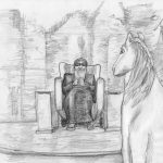 Osho with Kali, the horse