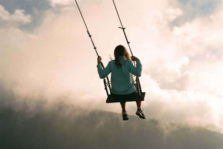 ``girl on swing