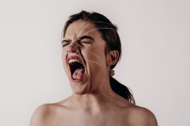woman screaming
