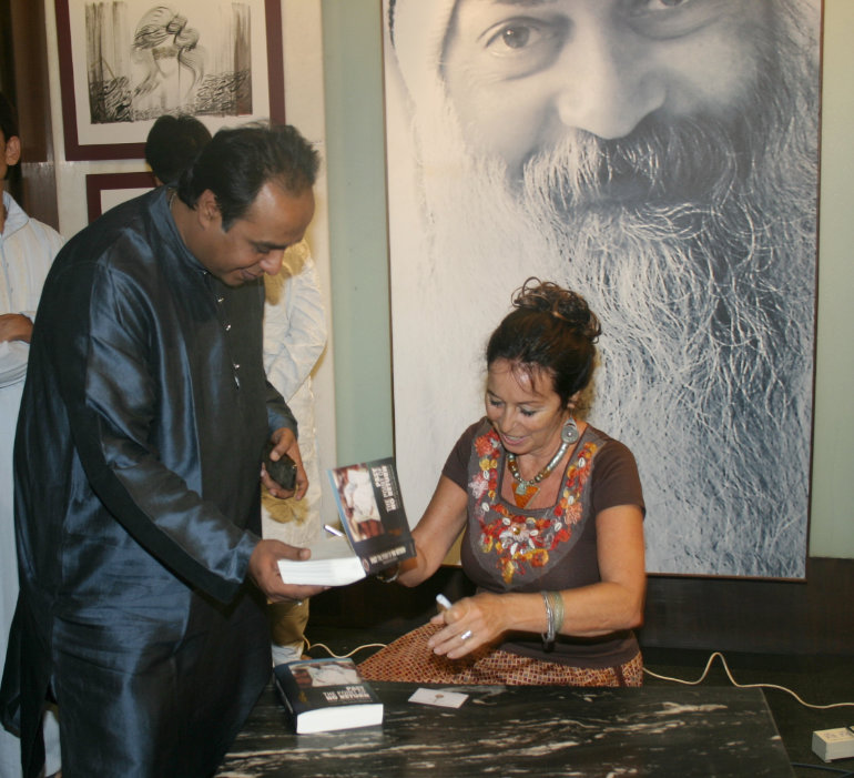 Ustad Wasifuddin and Bhagawati at book signing