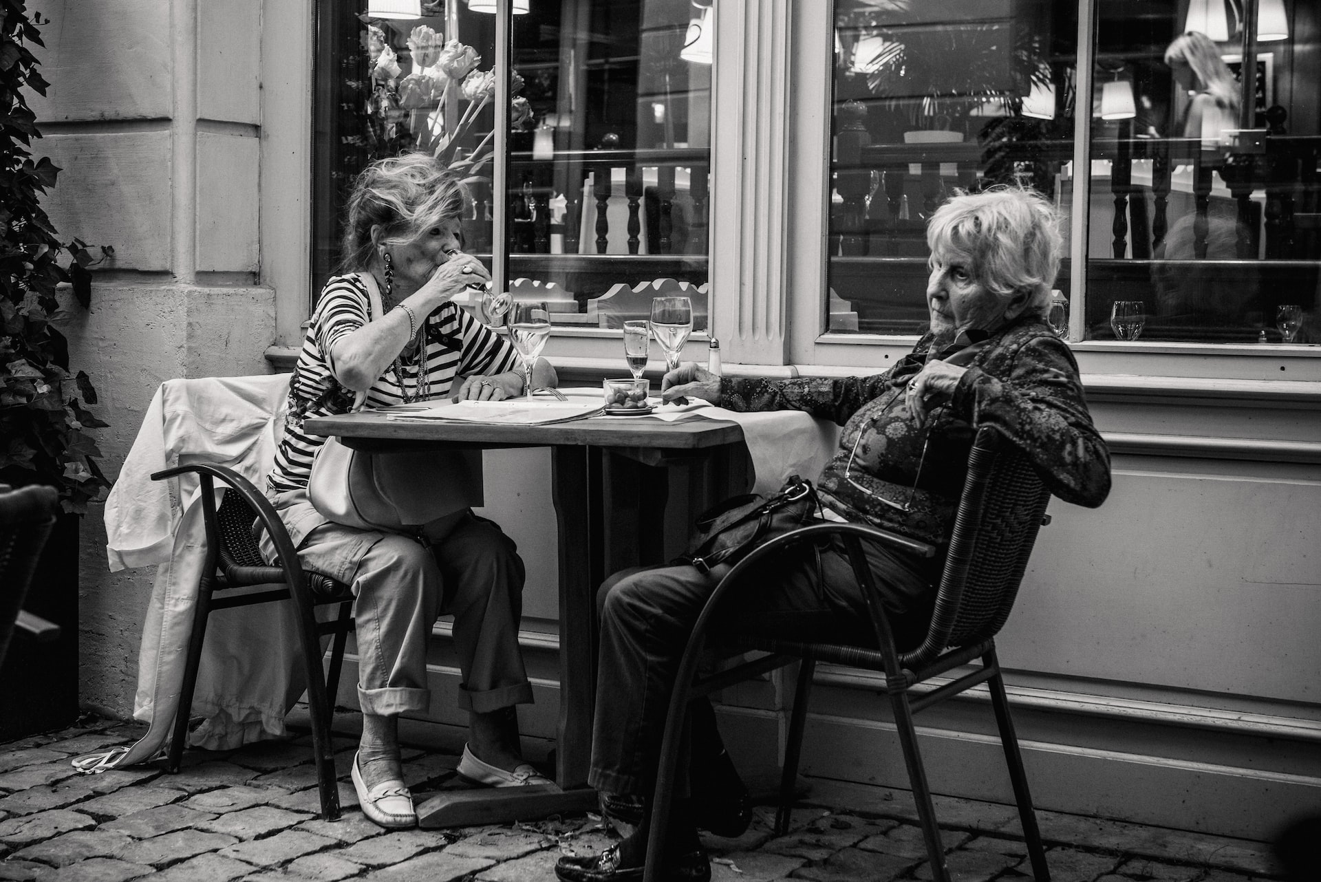 two women in a restaurant