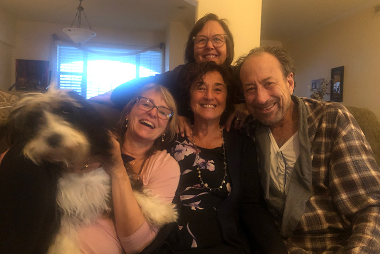 Puppy Willow, Sara, Rene, Daniel and in the back Barbara