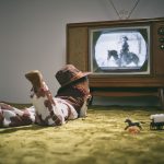 Vintage TV and Little Boy Cowboy