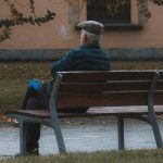 man on bench