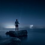 Search light into sky