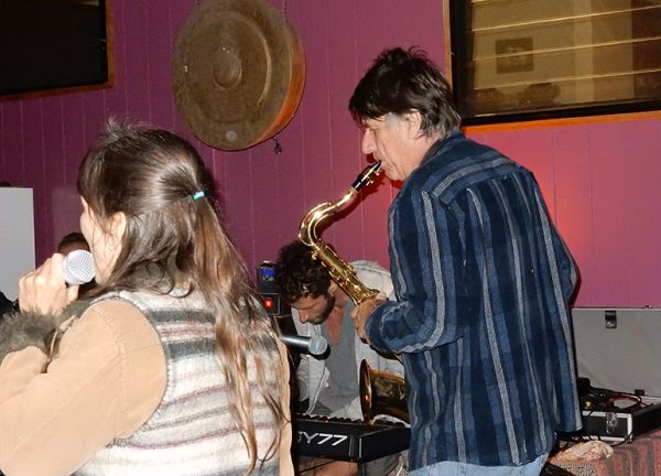 Prasthan playing sax