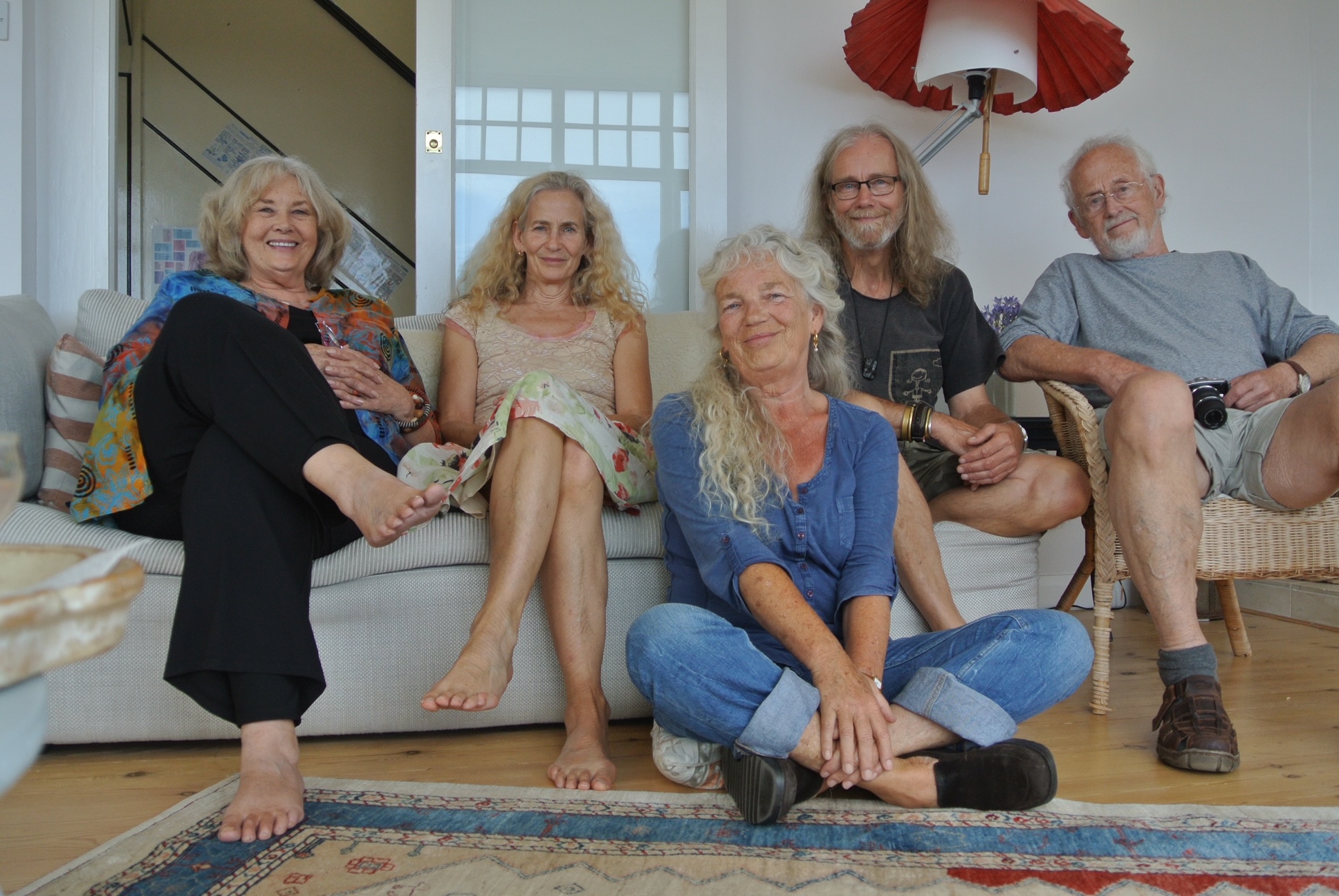 Veena, Sandhya, Navyo, Premgit and Yatri in Dawlish, Devon 
