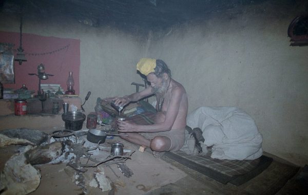 Sadhu making us chai
