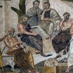 Plato’s Academy mosaic — from the Villa of T. Siminius Stephanus in Pompeii.