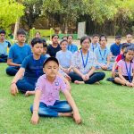 Children meditating in Hisar