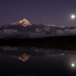 Landscape with full moon