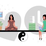 Work-life balance illustration by by RosZie