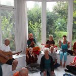 Morning Singing in the Mandir at Parimal