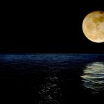 moon reflected in water