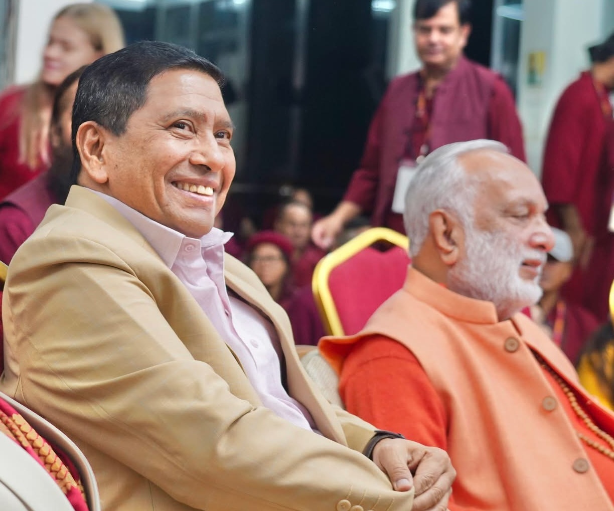 Narayankaji Shrestha & Swami Arun at Osho Tapoban