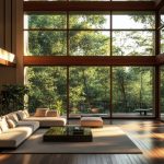 Modern house in the woods