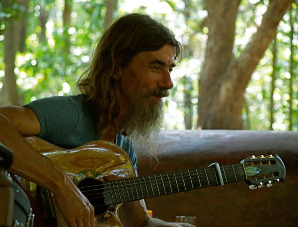 Chinmaya with guitar