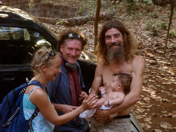 Savitri, Karunesh, Koyal and Chinni in their home in Goa