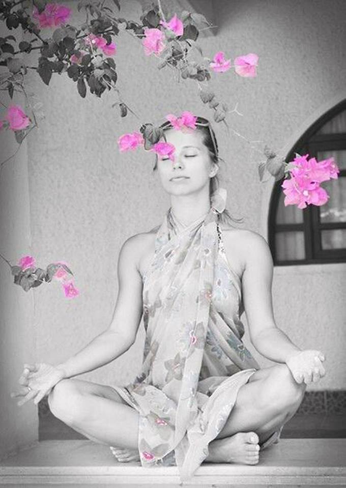 Woman meditating