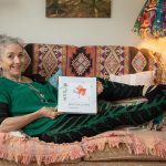 Madhuri with Book of Leaves
