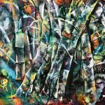 Bamboo, 2002, 100x140cm, acrylic and inks on handmade paper