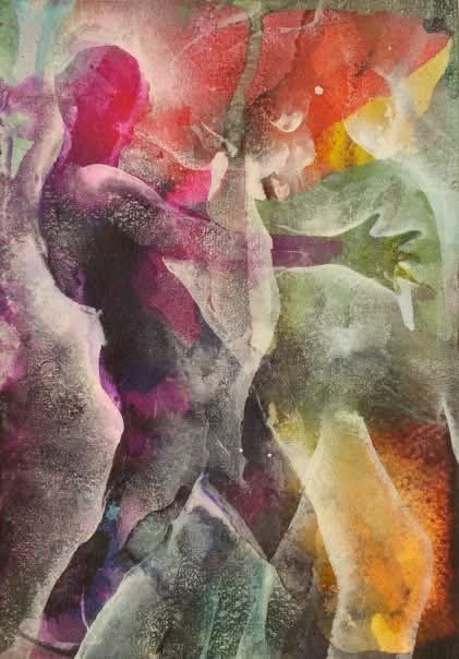 From the Tantra Series, 2008, 12x15cm, acrylic and inks on handmade paper