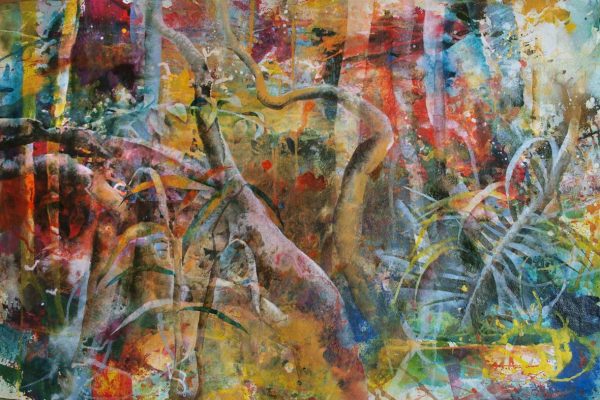 Indian Jungle, 2013, 100x70cm, acrylic and inks on handmade paper