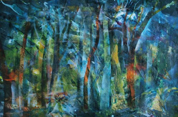 Night Forest, 2013, 100x70cm, acrylic and inks on handmade paper