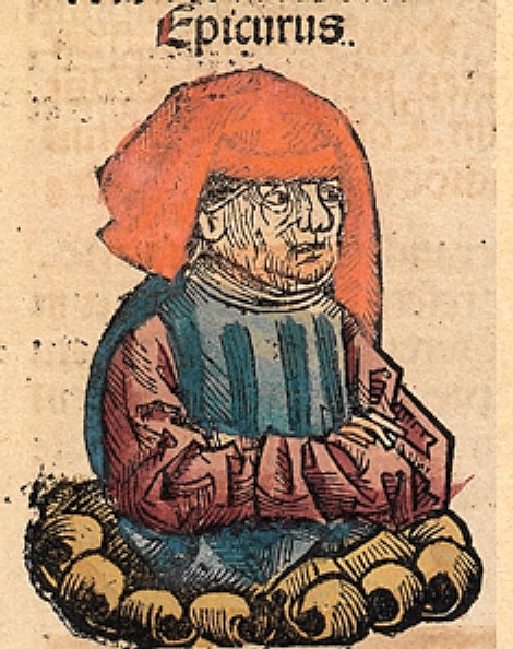 Epicurus from the Nuremberg Chronicle