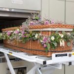 Coffin goes into oven