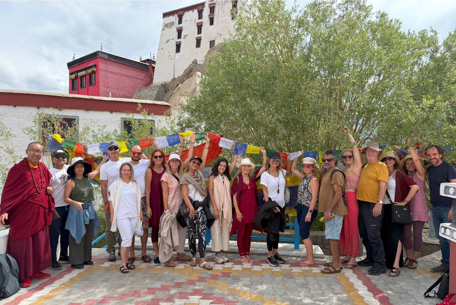 With Monk Jampa at Thiksey Monastery