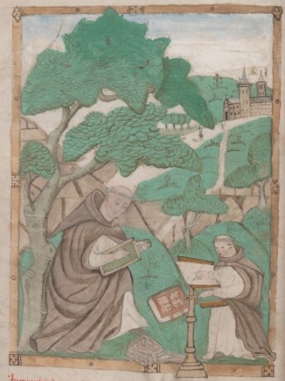 Miniature from the manuscript Works