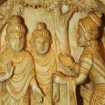 Bimbisar welcoming Buddha