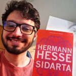 Maitreya holding Hermann Hesse's book