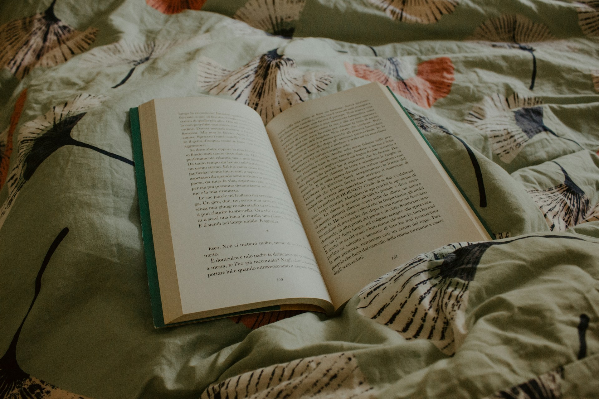 Book on bed