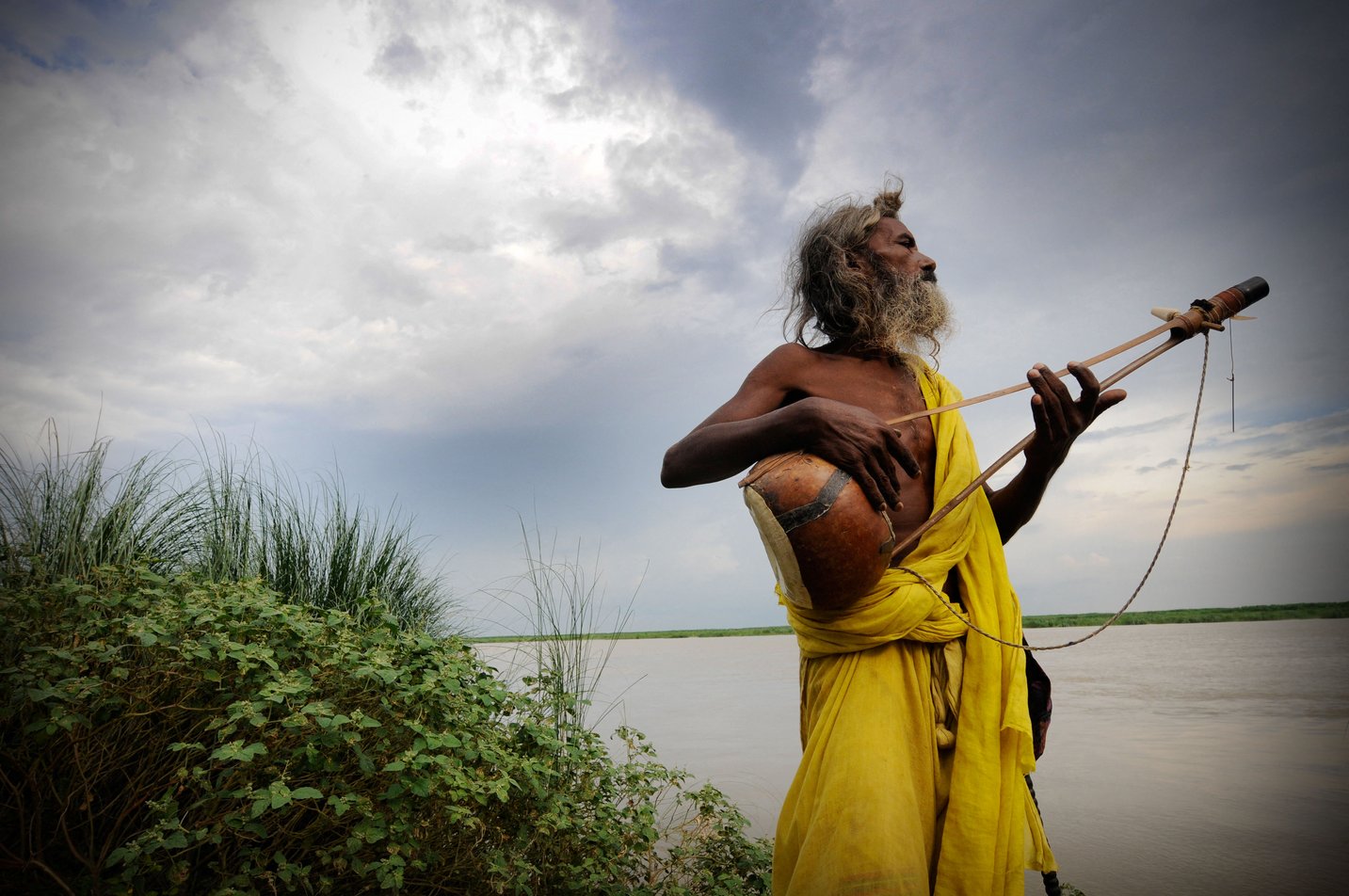 A Baul (Bengali mystic) on the Padma River in Bangladesh