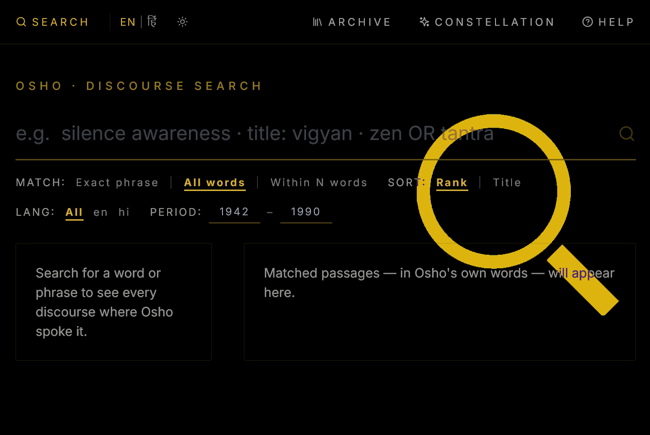 Osho Archive Search Engine