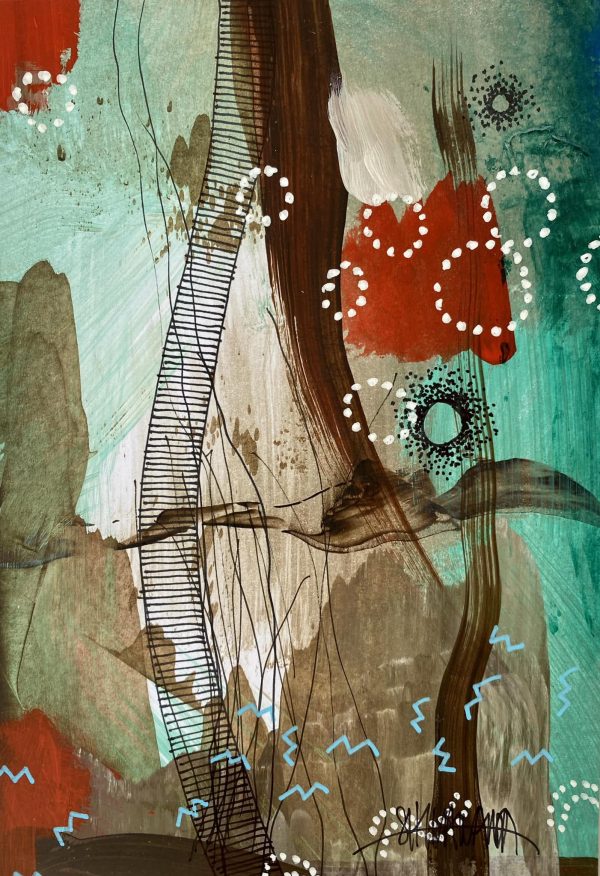 13 x 19 cm, paper, mixed media, 2022 (sold)