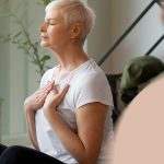 Person meditating